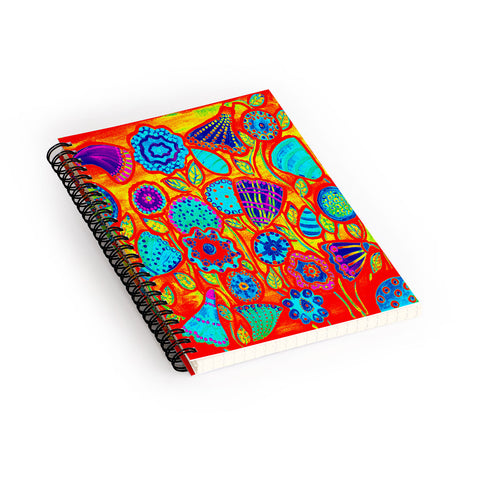 Renie Britenbucher Funky Flowers Bright Spiral Notebook