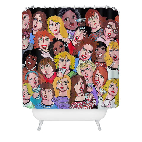 Renie Britenbucher Girls Night Out Happy Hour Shower Curtain