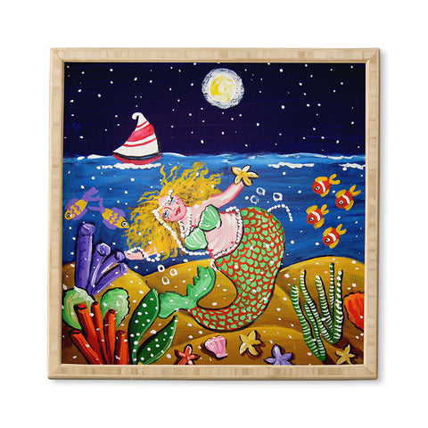 Renie Britenbucher Green Mermaid Framed Wall Art