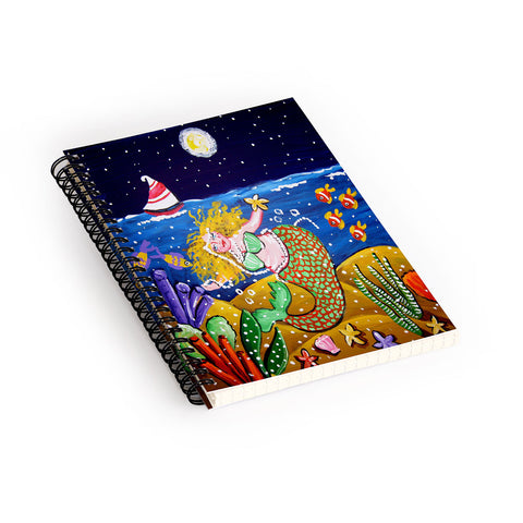 Renie Britenbucher Green Mermaid Spiral Notebook