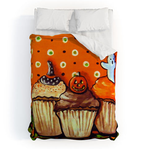 Renie Britenbucher Halloween Cupcakes Duvet Cover