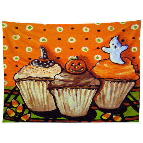 Renie Britenbucher Halloween Cupcakes Tapestry