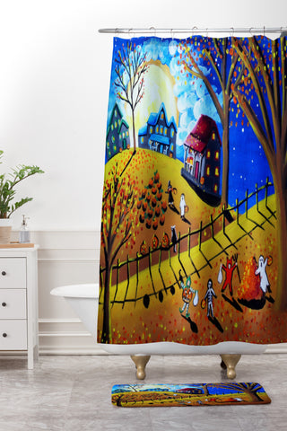 Renie Britenbucher Halloween Shower Curtain And Mat