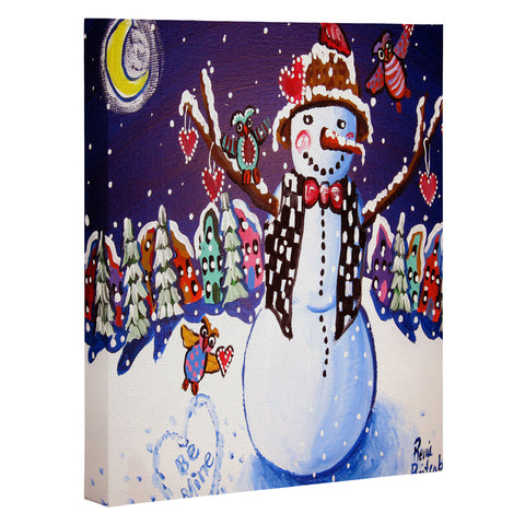 Renie Britenbucher Happy Snowman Art Canvas