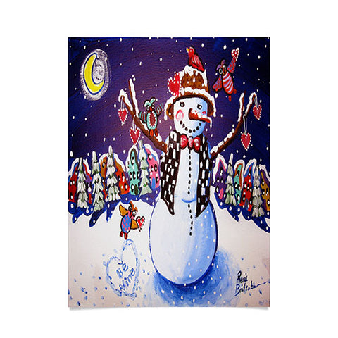 Renie Britenbucher Happy Snowman Poster