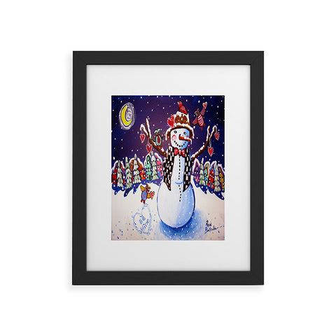 Renie Britenbucher Happy Snowman Framed Art Print