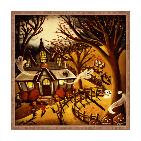 Renie Britenbucher Haunted House Square Tray