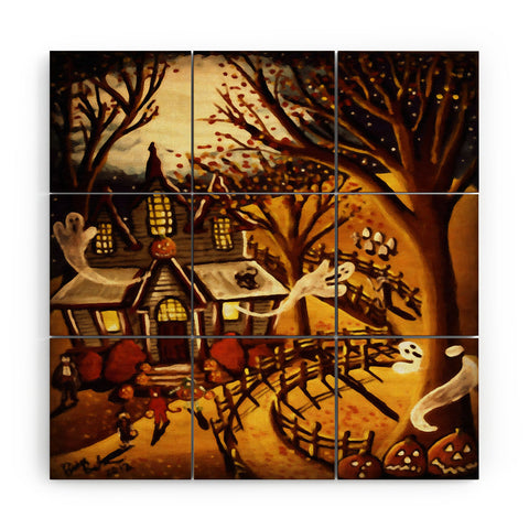 Renie Britenbucher Haunted House Wood Wall Mural