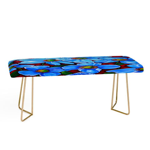 Renie Britenbucher Himalayan Blue Poppies Bench
