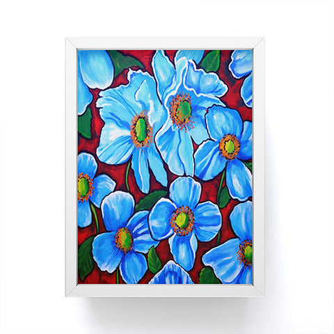 Renie Britenbucher Himalayan Blue Poppies Framed Mini Art Print