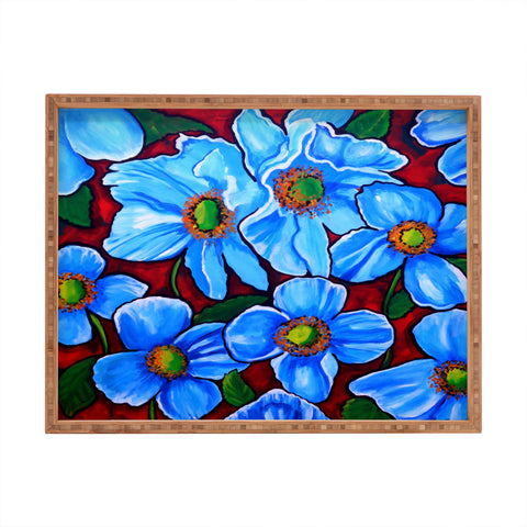 Renie Britenbucher Himalayan Blue Poppies Rectangular Tray
