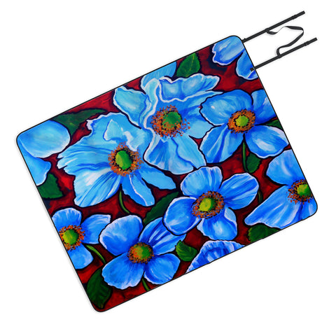 Renie Britenbucher Himalayan Blue Poppies Picnic Blanket