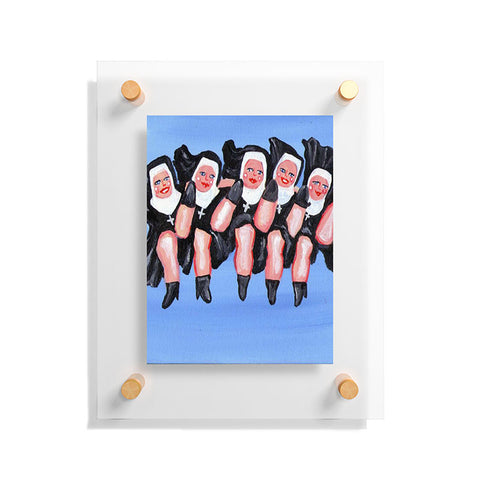Renie Britenbucher Kicking Nuns Floating Acrylic Print