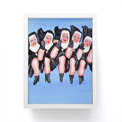 Renie Britenbucher Kicking Nuns Framed Mini Art Print