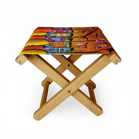 Renie Britenbucher Kids Raking Leaves Folding Stool