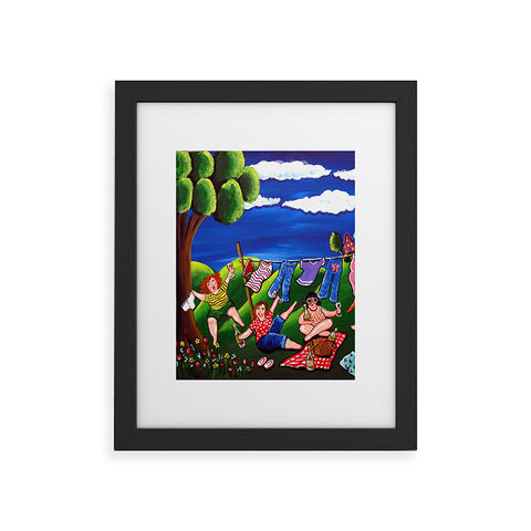 Renie Britenbucher Laundry Day Divas Framed Art Print