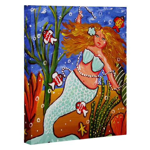 Renie Britenbucher Light Blue Mermaid Art Canvas