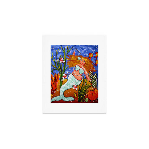 Renie Britenbucher Light Blue Mermaid Art Print
