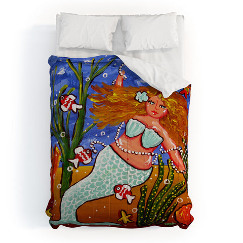 Renie Britenbucher Light Blue Mermaid Comforter