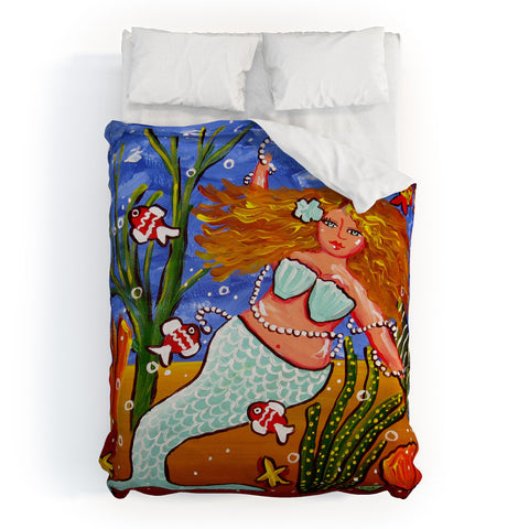 Renie Britenbucher Light Blue Mermaid Duvet Cover