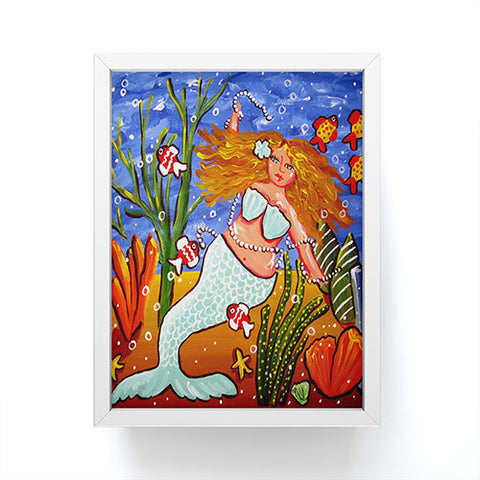 Renie Britenbucher Light Blue Mermaid Framed Mini Art Print
