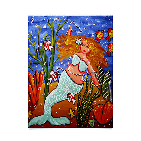 Renie Britenbucher Light Blue Mermaid Poster
