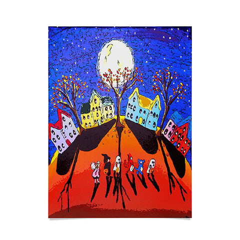 Renie Britenbucher Little Trick Or Treaters Halloween Night Poster