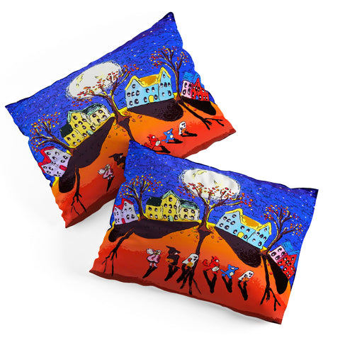 Renie Britenbucher Little Trick Or Treaters Halloween Night Pillow Shams
