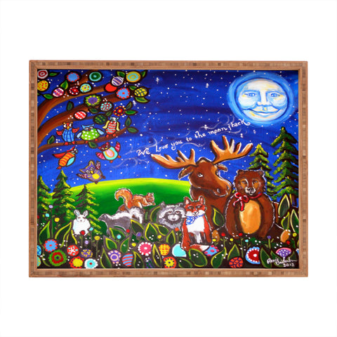 Renie Britenbucher Love You To The Moon And Back Rectangular Tray