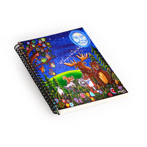 Renie Britenbucher Love You To The Moon And Back Spiral Notebook