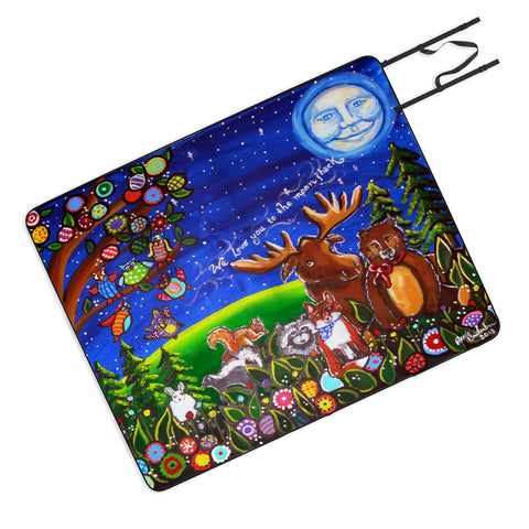 Renie Britenbucher Love You To The Moon And Back Picnic Blanket