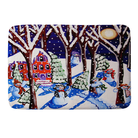 Renie Britenbucher Magic Snowmen Memory Foam Bath Mat