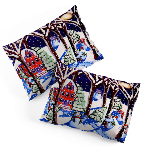 Renie Britenbucher Magic Snowmen Pillow Shams