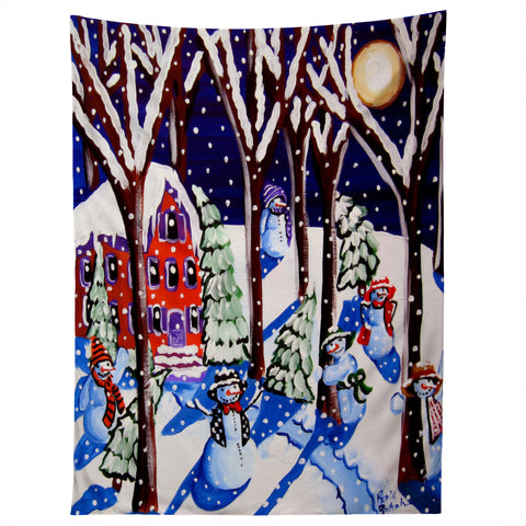 Renie Britenbucher Magic Snowmen Tapestry