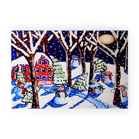 Renie Britenbucher Magic Snowmen Welcome Mat