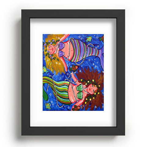 Renie Britenbucher Mermaids In Stripes Recessed Framing Rectangle
