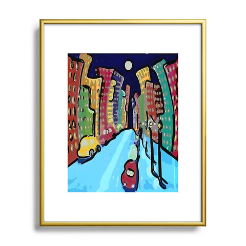 Renie Britenbucher Night In The City Metal Framed Art Print