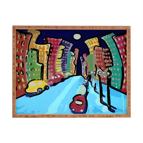 Renie Britenbucher Night In The City Rectangular Tray