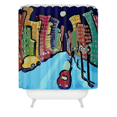 Renie Britenbucher Night In The City Shower Curtain