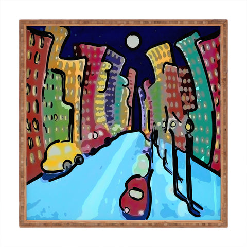 Renie Britenbucher Night In The City Square Tray