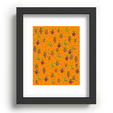 Renie Britenbucher Orange Owls Recessed Framing Rectangle