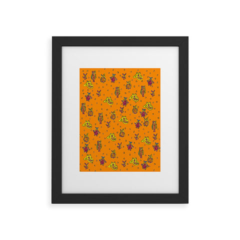 Renie Britenbucher Orange Owls Framed Art Print