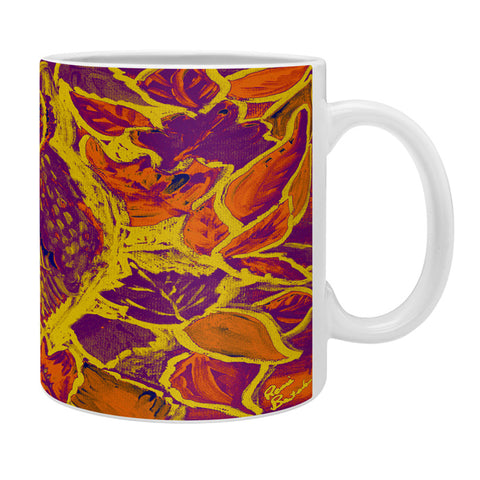 Renie Britenbucher Owl Orange Batik Coffee Mug