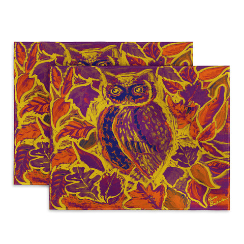 Renie Britenbucher Owl Orange Batik Placemat