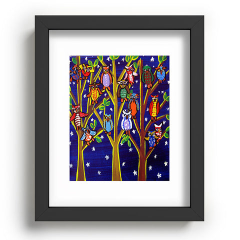 Renie Britenbucher Owl Party Recessed Framing Rectangle