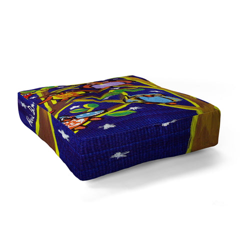 Renie Britenbucher Owl Party Floor Pillow Square