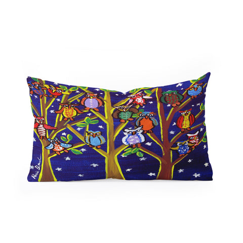 Renie Britenbucher Owl Party Oblong Throw Pillow