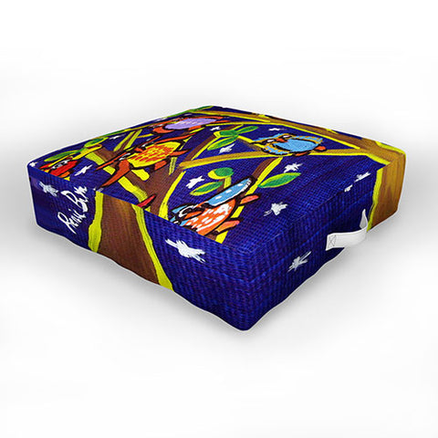 Renie Britenbucher Owl Party Outdoor Floor Cushion