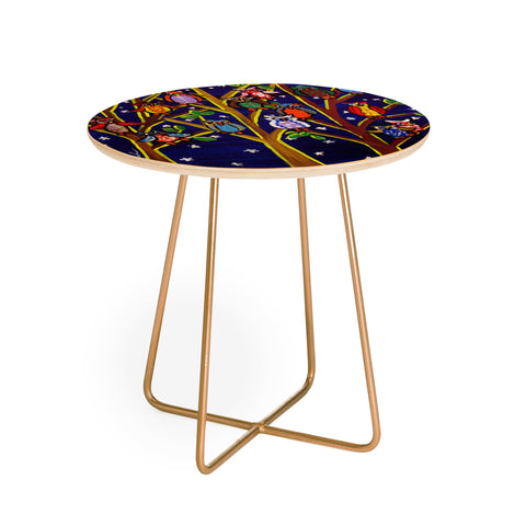 Renie Britenbucher Owl Party Round Side Table