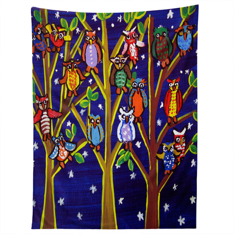 Renie Britenbucher Owl Party Tapestry